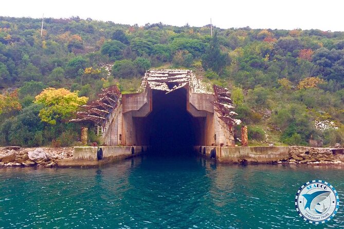 Blue cave, Mamula island, Submarine tunnels and Our lady of the Rocks (3h) - Crossing Boka Bay from Kotor