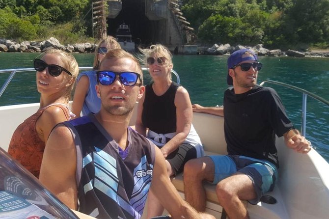 Boat tour to Lady of the Rock , Submarine base & Blue Cave swim - Inside the Luštica submarine base