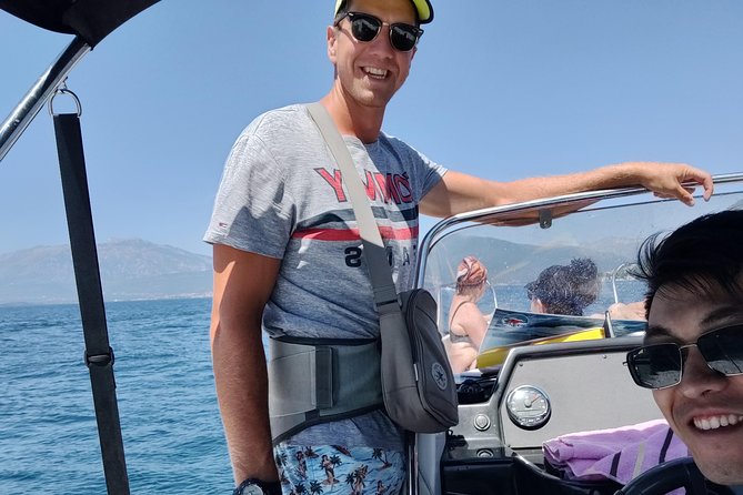 Boat tour to Lady of the Rock , Submarine base & Blue Cave swim - Guides, music, and the feel on board