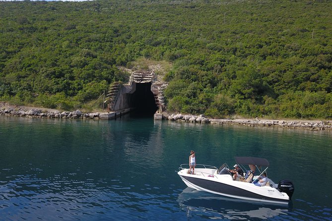 Boat tour to Lady of the Rock , Submarine base & Blue Cave swim - Setting out from Zlatne Njive