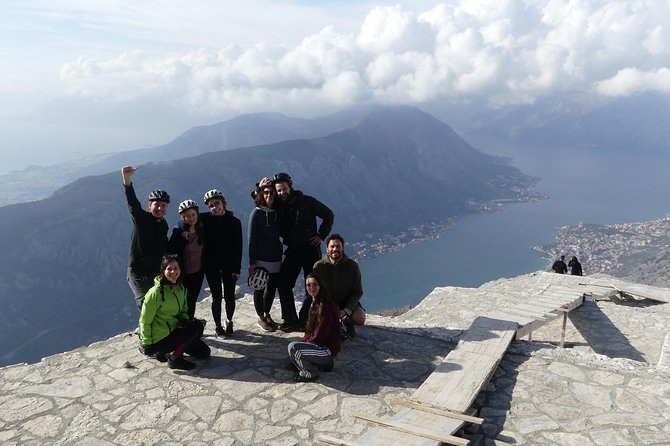 Epic 25 Turns Downhill Bike Descent w/ Panoramic Cable Car Ascent - Photo stops above Kotor, Bosnia, and Croatia