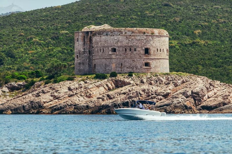 From Herceg Novi: Blue Cave Private Boat Tour - Mamula Island and its fortress from the water