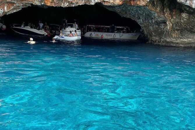 From Kotor: Boat to Blue Cave & Lady of the Rocks &Submarine Base - The speedboat ride from Kotor