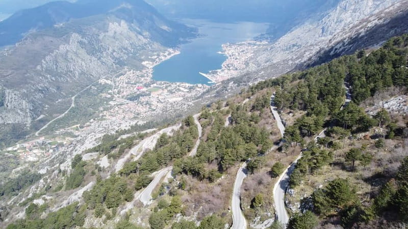 From Kotor:Private Excursion to Lovćen National Park & Budva - The mountain road above Kotor