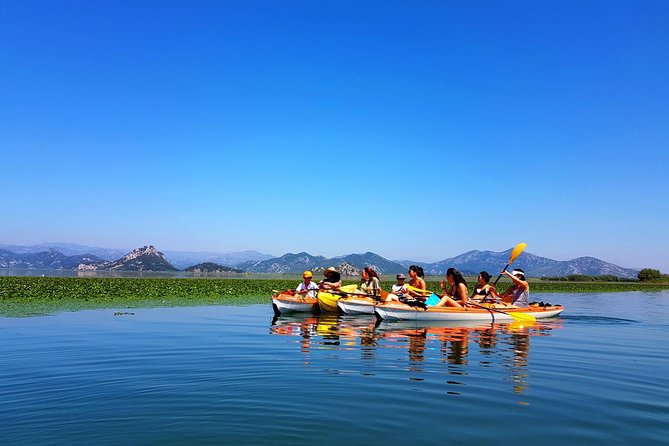 Kayak Guided Tour Skadar lake - Adventure in National park - Grmozhur Fortress, an island prison in the lake