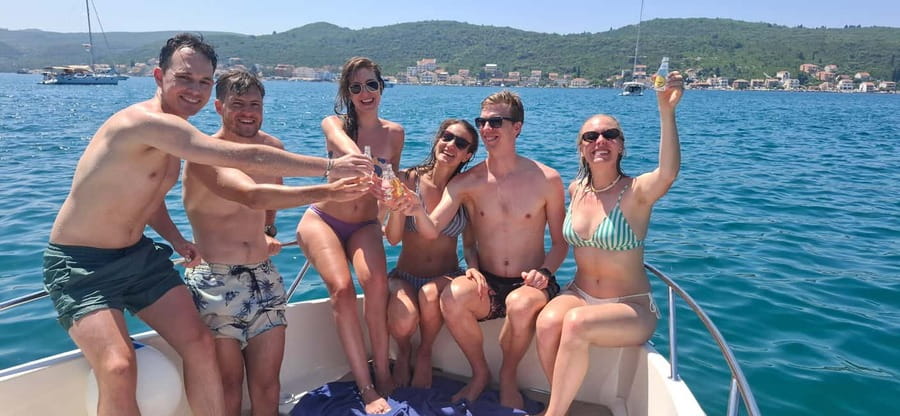 Kotor:Blue Cave ,Lady of the Rocks and Mamula Boat tour - Leaving Marina Kotor by speedboat