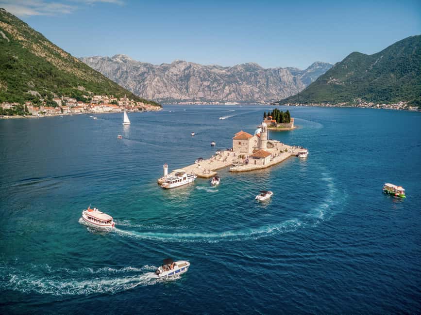 Kotor: Blue cave speedboat tour for a lifetime memories - Our Lady of the Rocks and the calmer final stop
