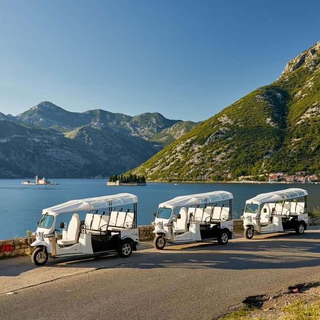 Kotor: Electric tuk-tuk tour of Boka Bay - Starting near Kotor Old Town and the first bay views