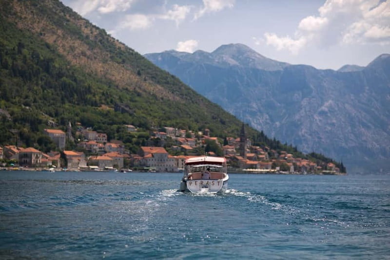 Perast Kotor Bay: boat ride to Our lady of the Rocks & back - The fast crossing across Kotor Bay