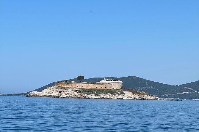 Private Blue Cave Adventure with Views of Boka Bay(up to 6pax) - Mamula Fortress from the boat