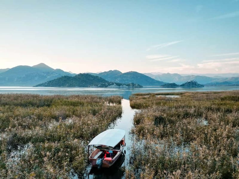 Skadar Lake: Guided Sunset Boat Tour with Wooden Boat & Wine - First views across Skadar Lake National Park