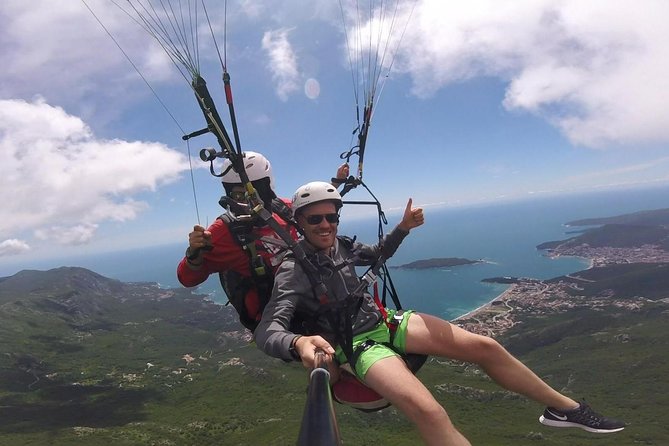 Tandem paragliding in Budva /All-inclusive - The transfer makes a short activity easier