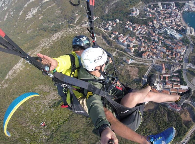 Tandem Paragliding in Budva with Expert Pilots/All-inclusive - GoPro footage and the value of $116