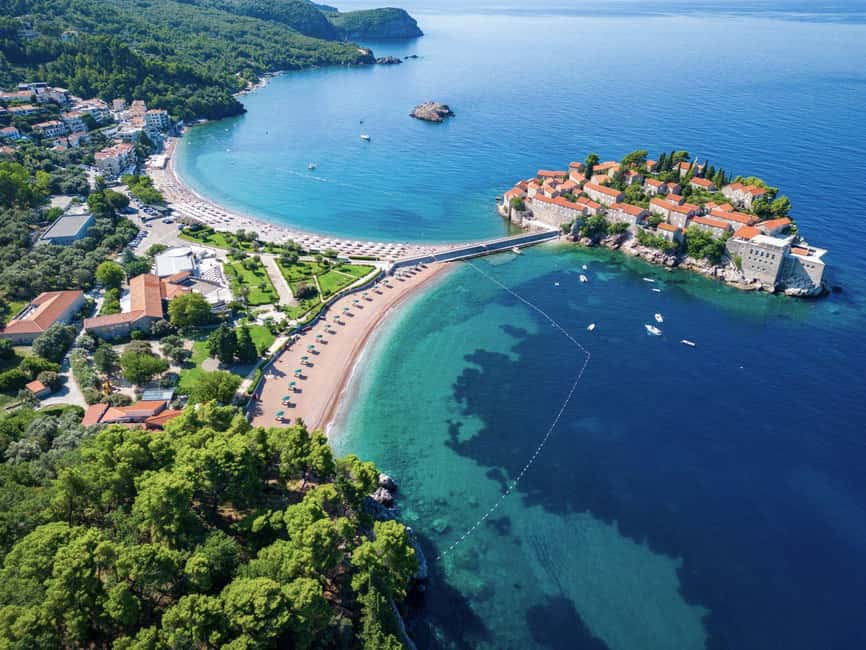Tirana/Durres/Shkoder: Montenegro Day Tour Budva & S. Stefan - Mogren Beach and the free-time choice